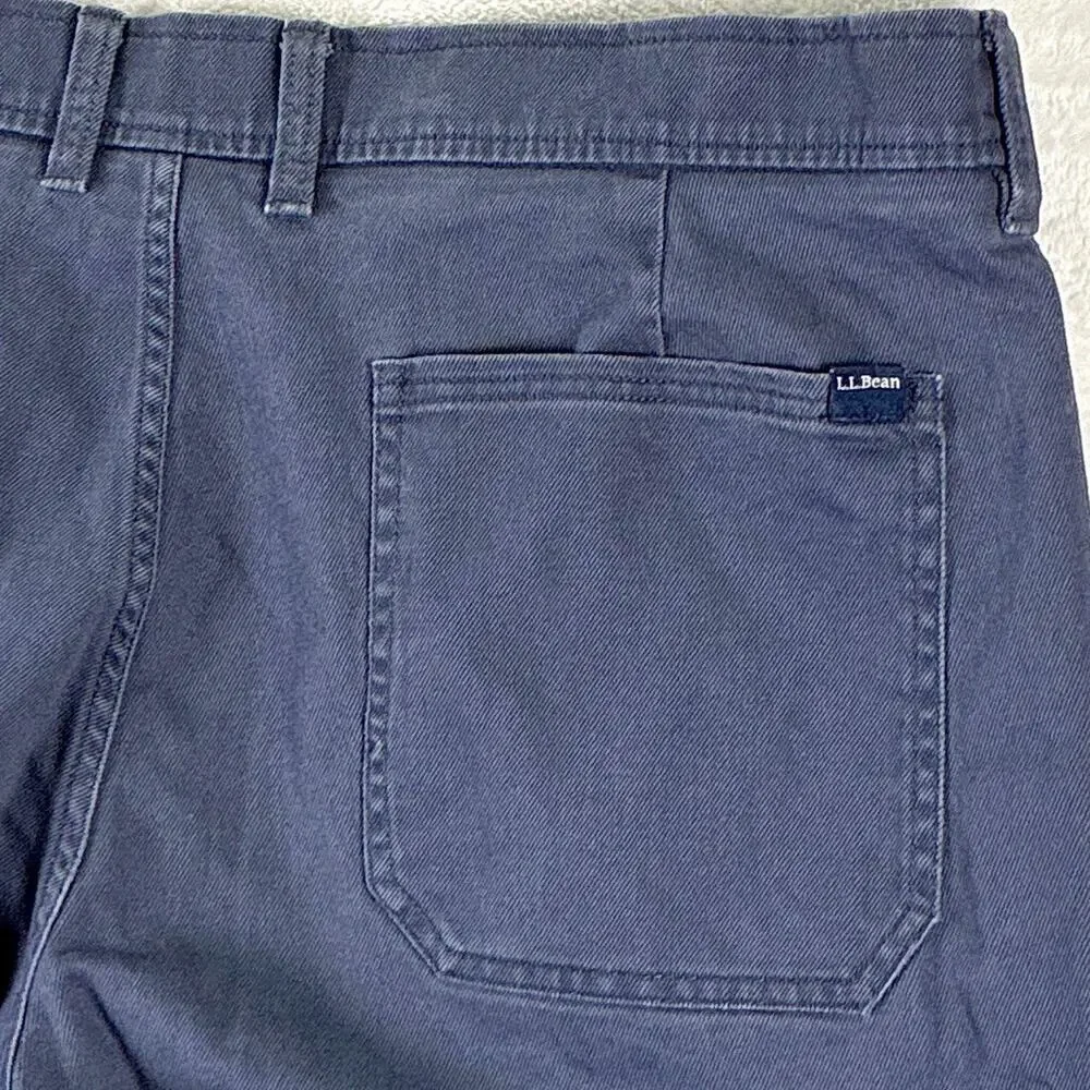 VTG LL Bean Pants Mens 38x32 Blue Twill Field Trousers Preppy Outdoors Workwear